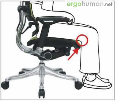 Seat Depth Adjustment - Ergohuman Chair Adjustments